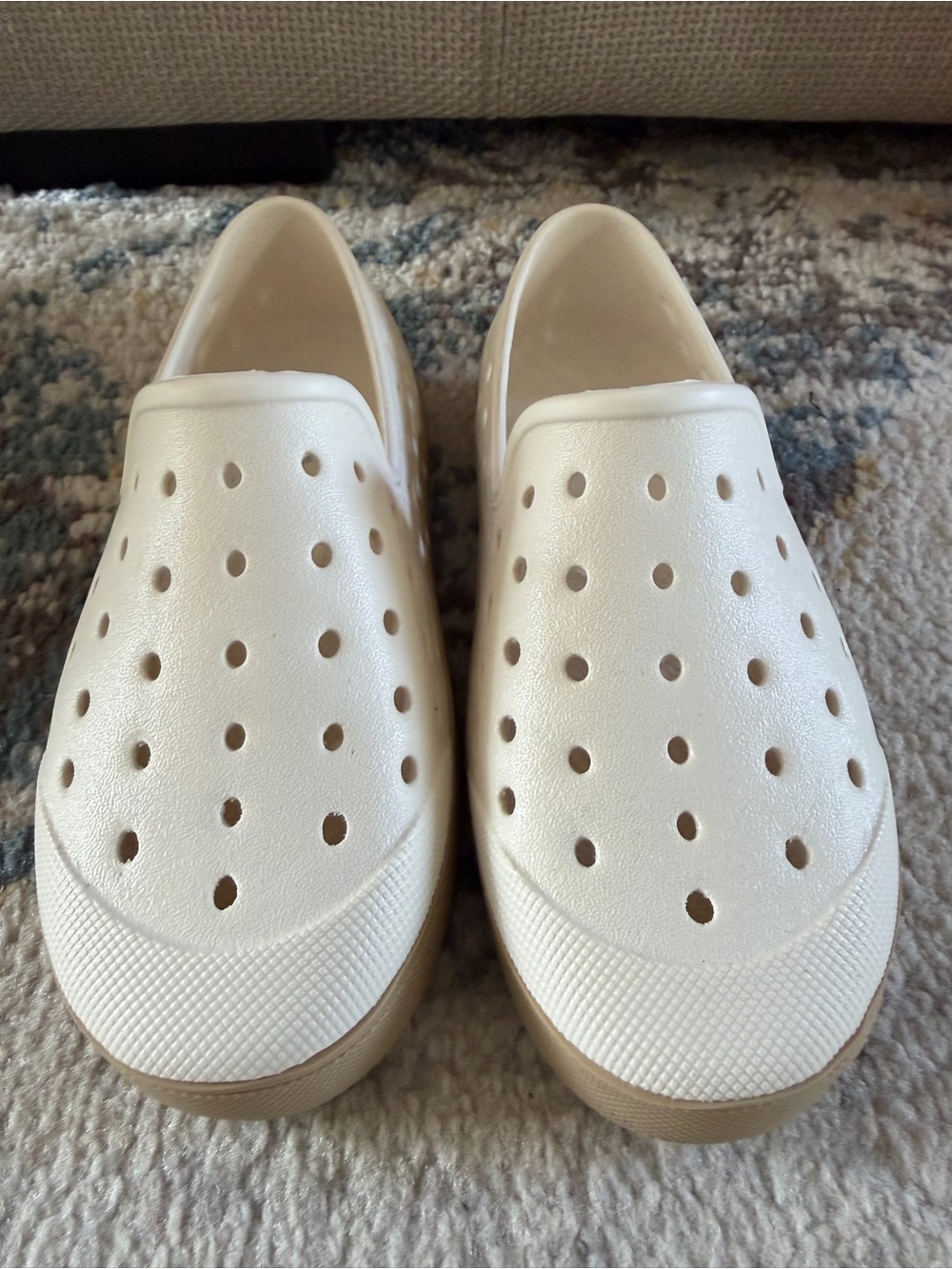 Old Navy Cream Slip-On Perforated Kids Sandals